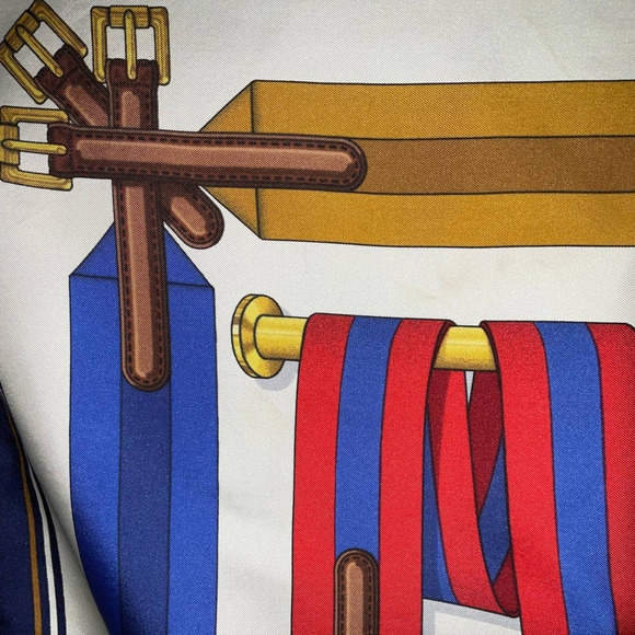 Hermès HERMES Metz 'Les Sangles' Silk Square Scarf - Picture 10 of 16